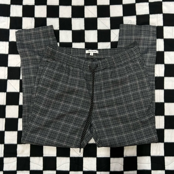 Pacsun Gray Plaid Men’s Trouser Pants Medium - Picture 1 of 1